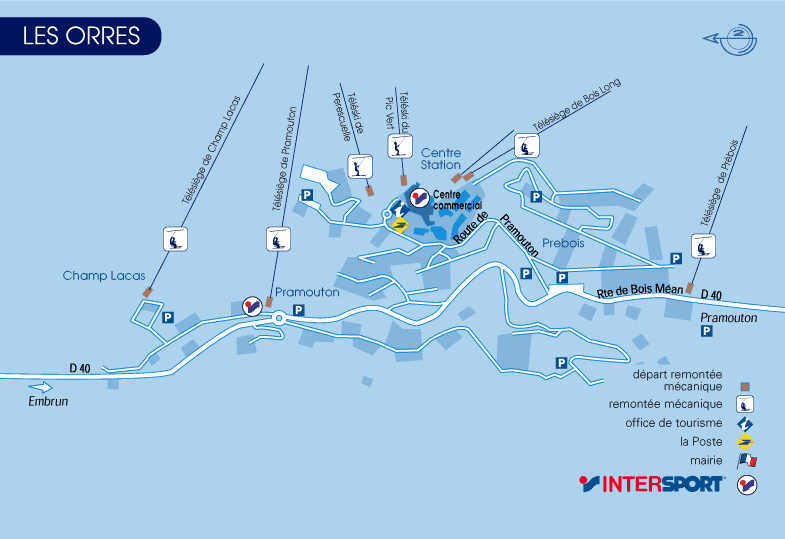 Plan INTERSPORT LES ORRES - Place Hodoul