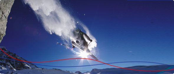 Groupe skieur à LES ORRES